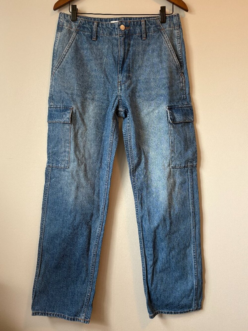 Aritzia Denim Forum 90s Edie Lo-Rise Cargo baggy Jeans Size 27